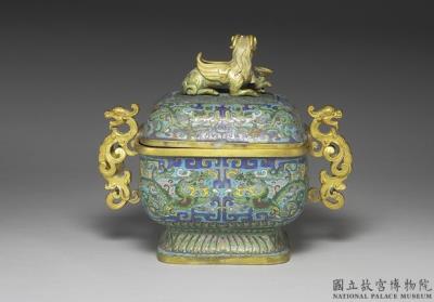 图片[3]-Copper yi-shaped incense burner in cloisonne enamels, Qing dynasty (1644-1911)-China Archive